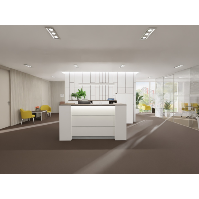 Empfangstheke AS-Line, 264 cm breit mit Seitenschränken