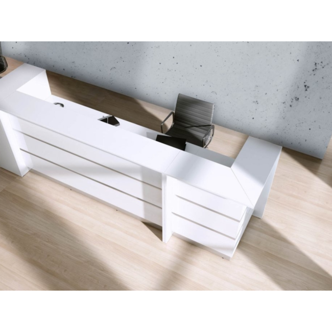 Empfangstheke AS-Line 160 cm mit Eckelement – gerade, frei konfigurierbar