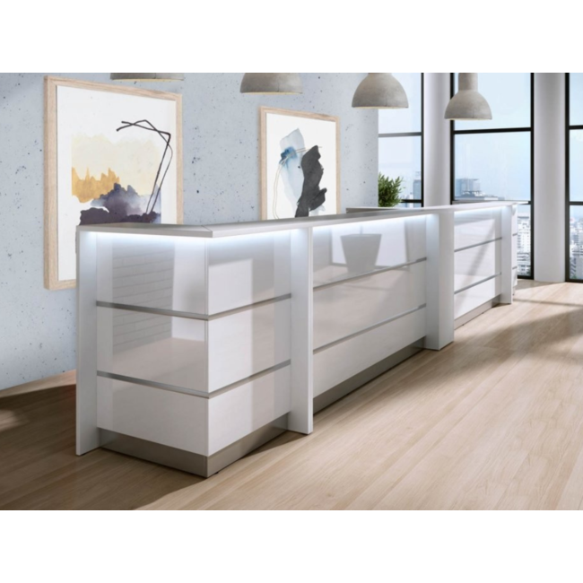 Empfangstheke AS-Line, 200 cm breit mit Eckelement