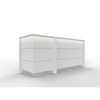 Empfangstheke AS-Line, 240 cm mit Eckelement