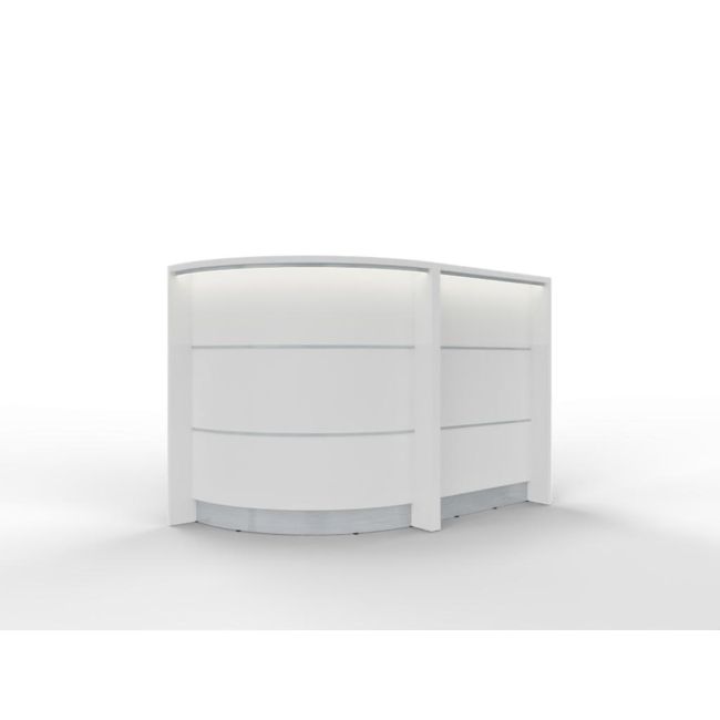 Empfangstheke AS-Line, 160 cm mit Rundelement