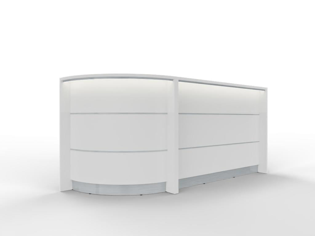 AS-Line Empfangstheke AS-Line, 240 cm mit Rundelement modern