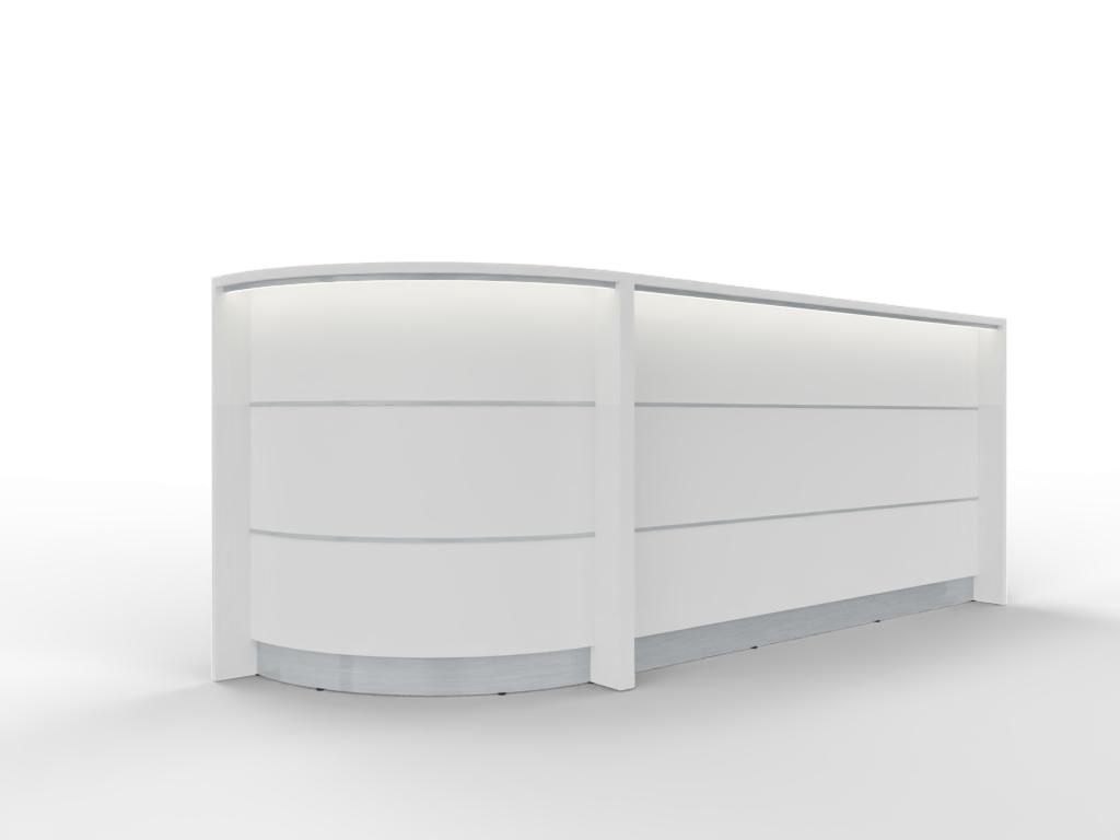 AS-Line 280 cm mit Rundelement – AS-Line Empfangstheke