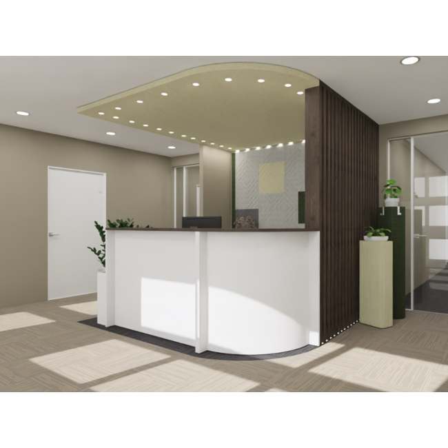 Empfangstheke AS-Line, 280 cm inkl. Rundelement