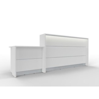 Empfangstheke AS-Line, 280 cm mit Beraterplatz