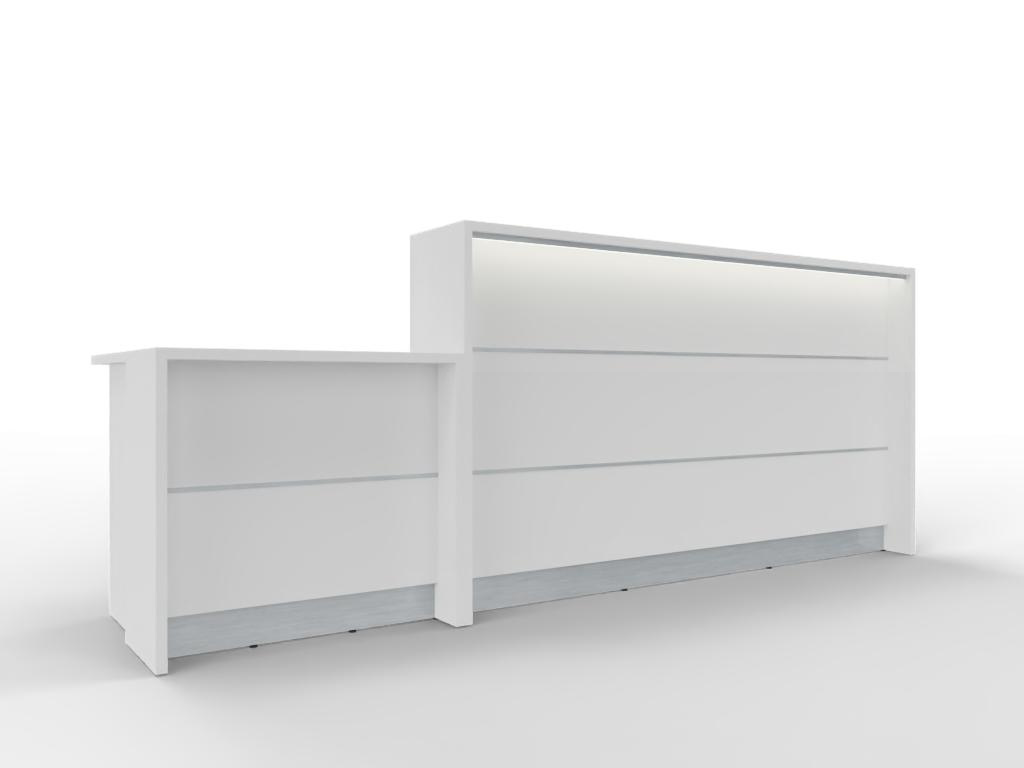 AS-Line 280 cm mit Beraterplatz | Hohes Element – AS-Line Empfangstheke