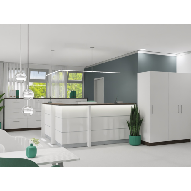 Empfangstheke AS-Line, Ecktheke 160 x 160 cm