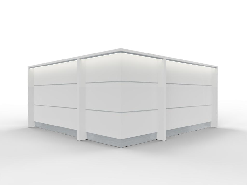 AS-Line Ecktheke 240 × 240 cm – AS-Line Empfangstheke