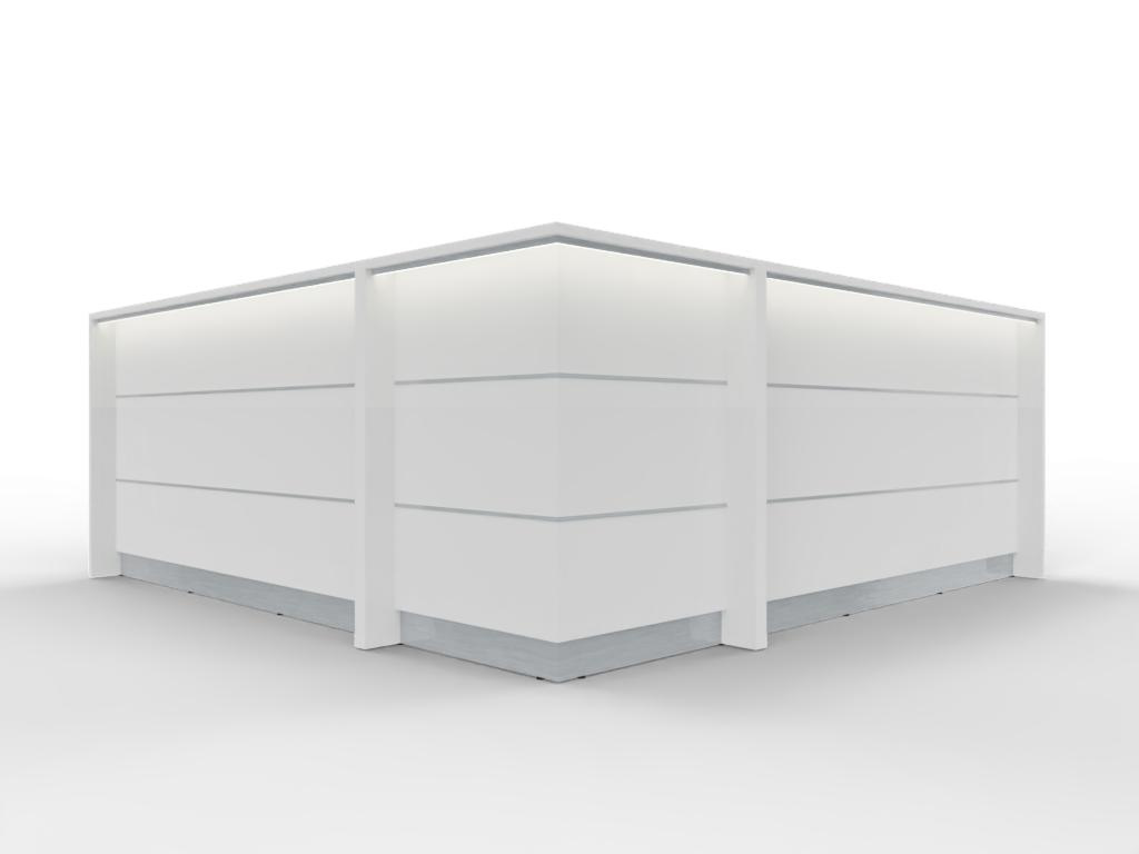AS-Line Ecktheke 280 × 280 cm – AS-Line Empfangstheke