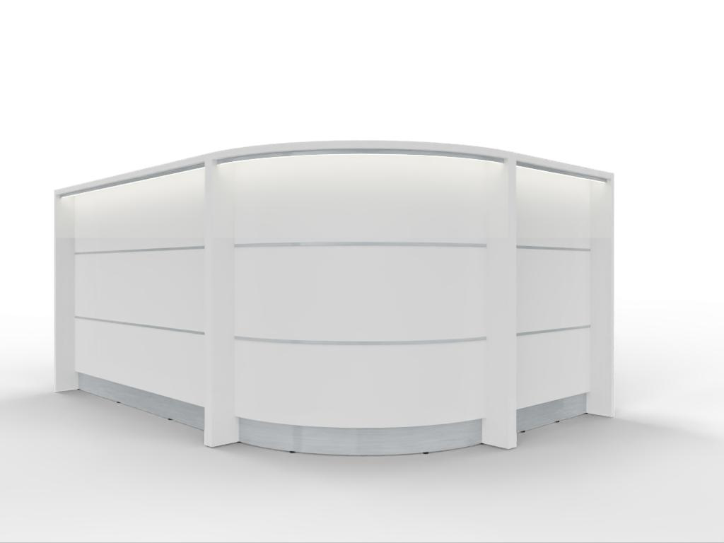 AS-Line J-Form, 240 × 160 cm – AS-Line Empfangstheke