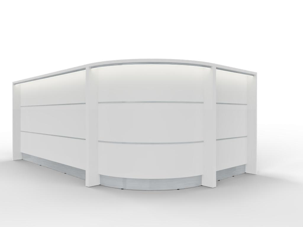 AS-Line J-Form, 280 × 160 cm – AS-Line Empfangstheke