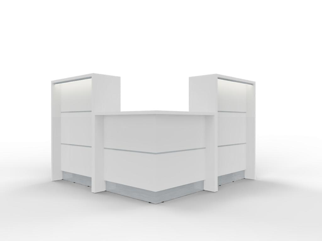 AS-Line Ecktheke mit flachem Winkel 160 cm – AS-Line Empfangstheke