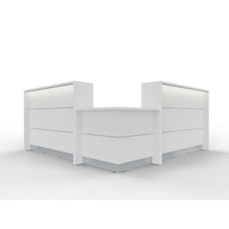 Empfangstheke AS-Line, Ecktheke mit flachem Winkel 240 x 240 cm