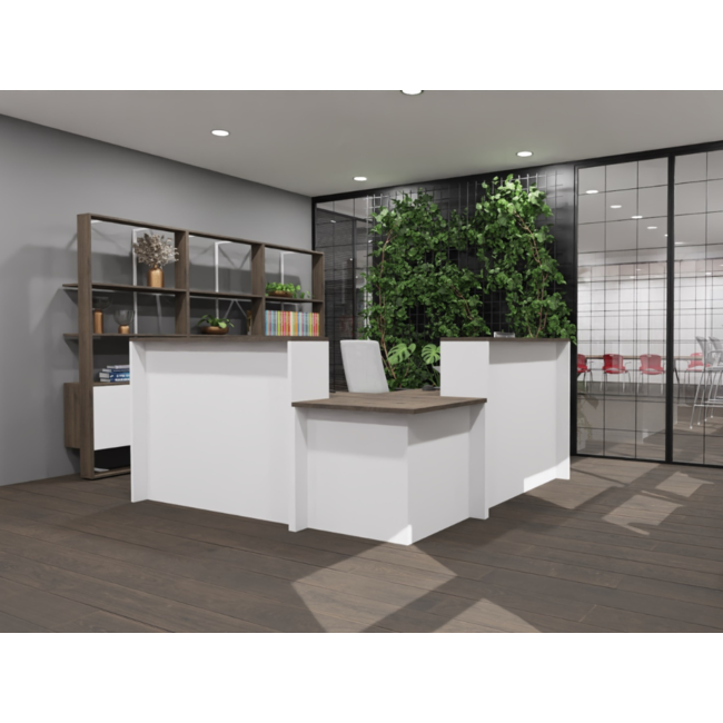 Empfangstheke AS-Line, Ecktheke mit flachem Winkel 240 x 240cm