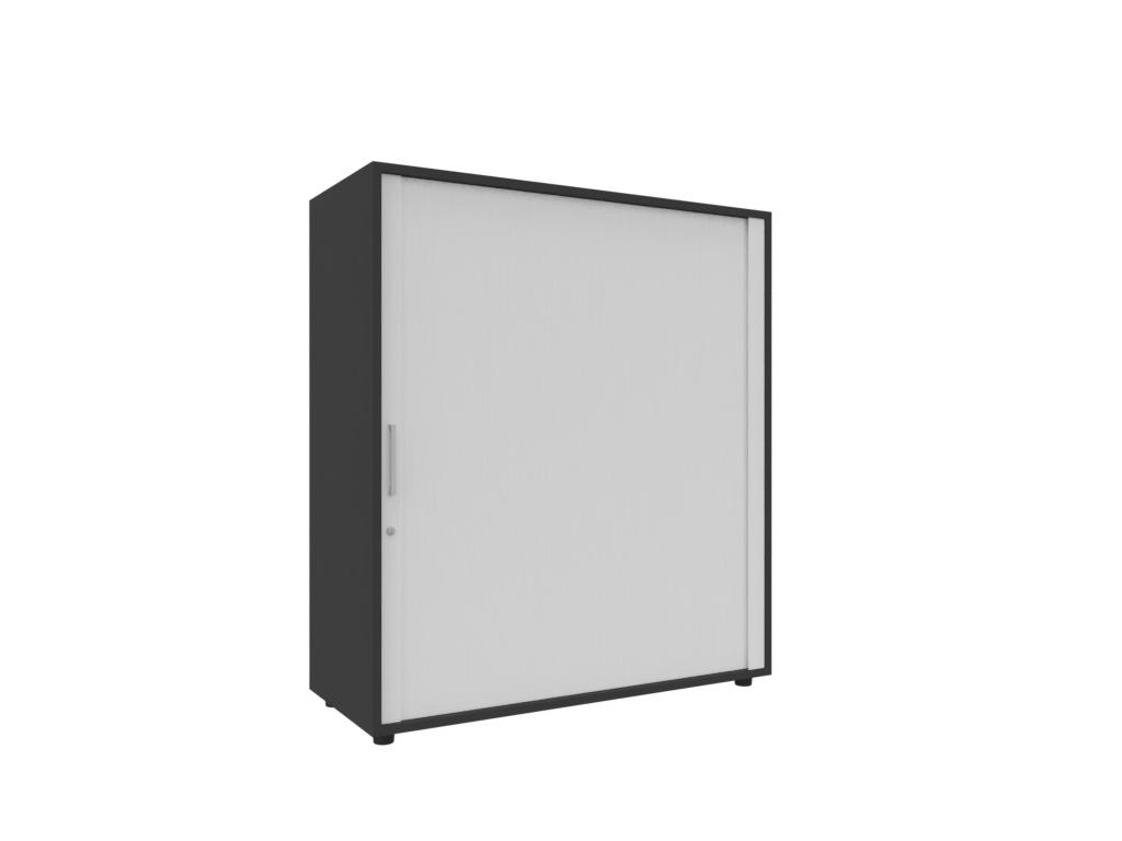 Querrollladenschrank 3 OH, 100 cm breit – abschließbarer Rollladenschrank fürs Büro
