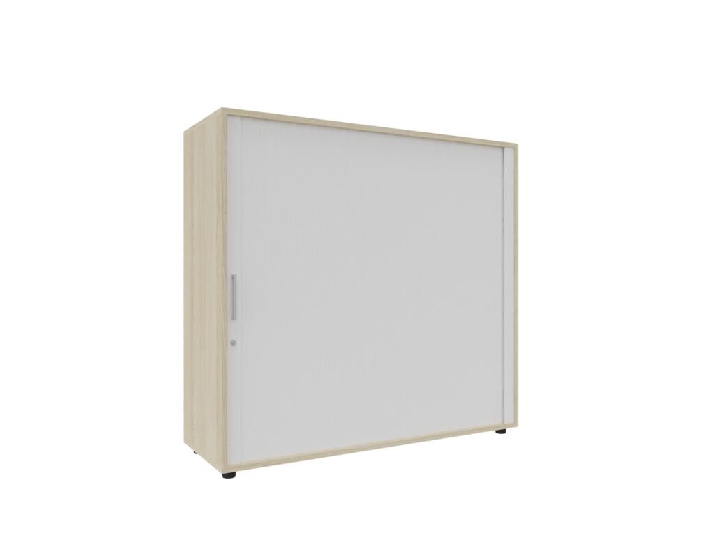 Querrollladenschrank 3 OH, 120 cm breit – breiter abschließbarer Büroschrank