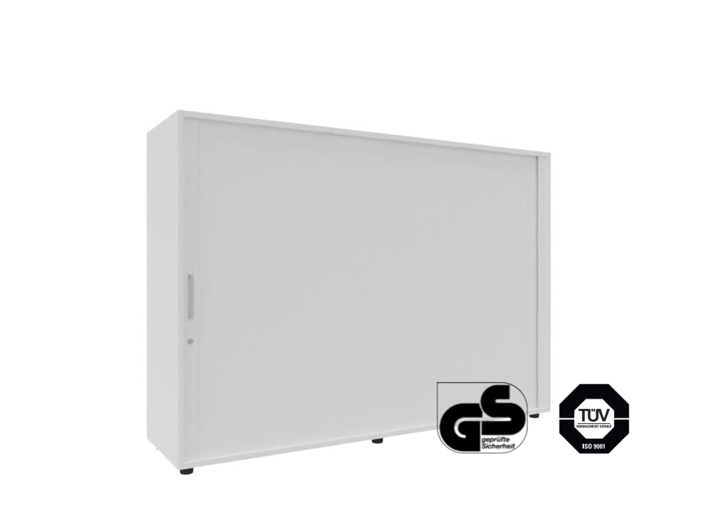 Querrollladenschrank 3 OH, 160 cm breit – breiter abschließbarer Rollladenschrank fürs Büro