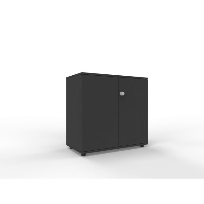 Hochwertiger Drehtürenschrank mit 2 Ordnerhöhen, 80 cm breit, variable Tiefe (42–60 cm)