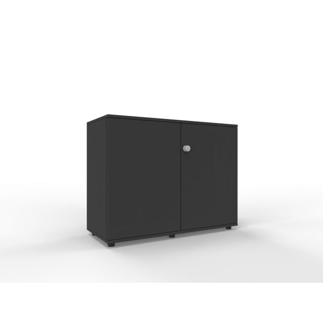 Hochwertiger Drehtürenschrank mit 2 Ordnerhöhen, 100 cm breit, variable Tiefe (42–60 cm)