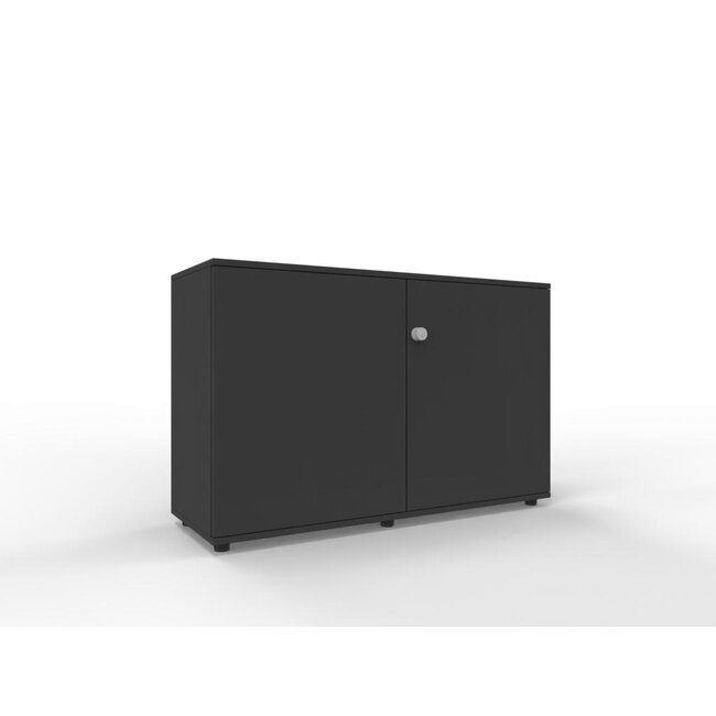 Hochwertiger Drehtürenschrank mit 2 Ordnerhöhen, 120 cm breit, variable Tiefe (42–60 cm)