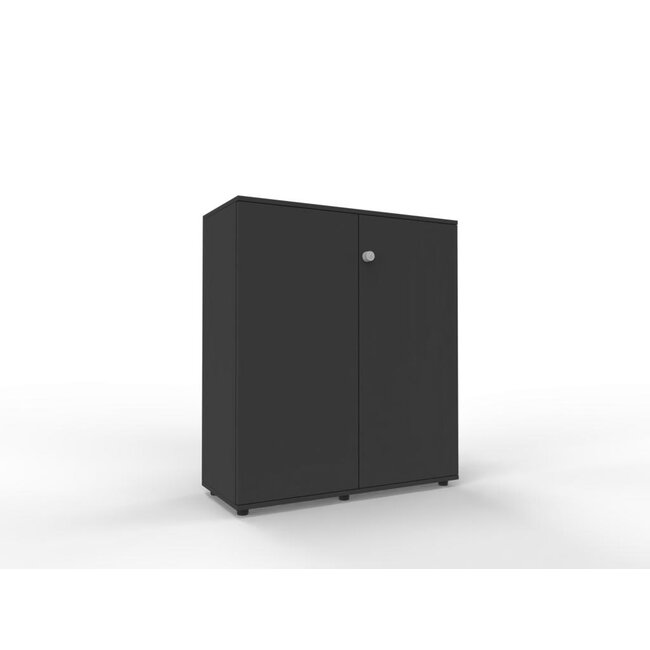 Hochwertiger Drehtürenschrank mit 3 Ordnerhöhen, 100 cm breit, variable Tiefe (42–60 cm)