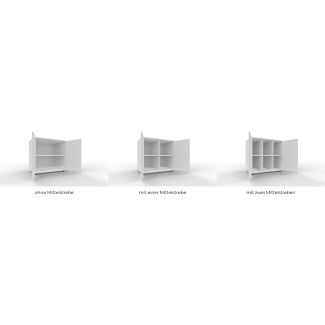 Hochwertiger Druckerschrank 2 OH – 80 cm breit - 60 cm tief