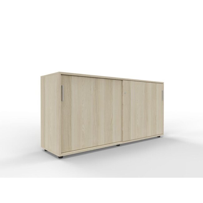 Hochwertiger Schiebetürenschrank – 140 cm breit, 2 Ordnerhöhen, variable Tiefe (42–60 cm)