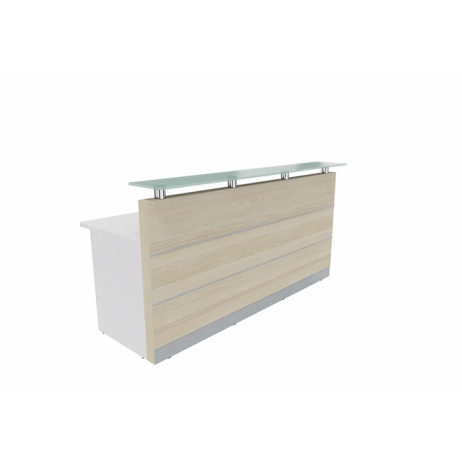 Perfect 200 cm – Empfangstheke mit Glasaufsatz, konfigurierbar