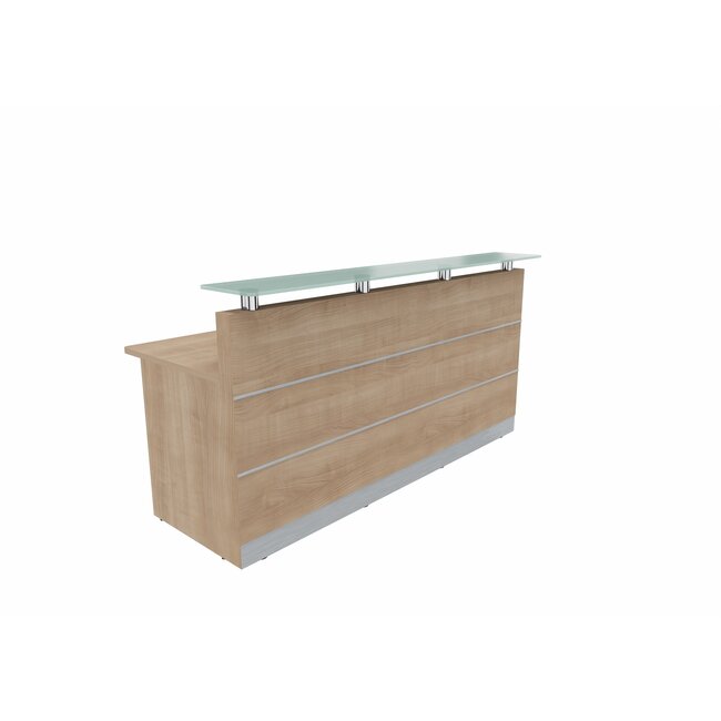 Perfect 200 cm – Empfangstheke mit Glasaufsatz, konfigurierbar