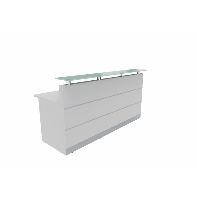 Perfect 200 cm – Empfangstheke mit Glasaufsatz, konfigurierbar