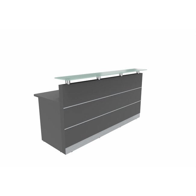 Perfect 200 cm – Empfangstheke mit Glasaufsatz, konfigurierbar