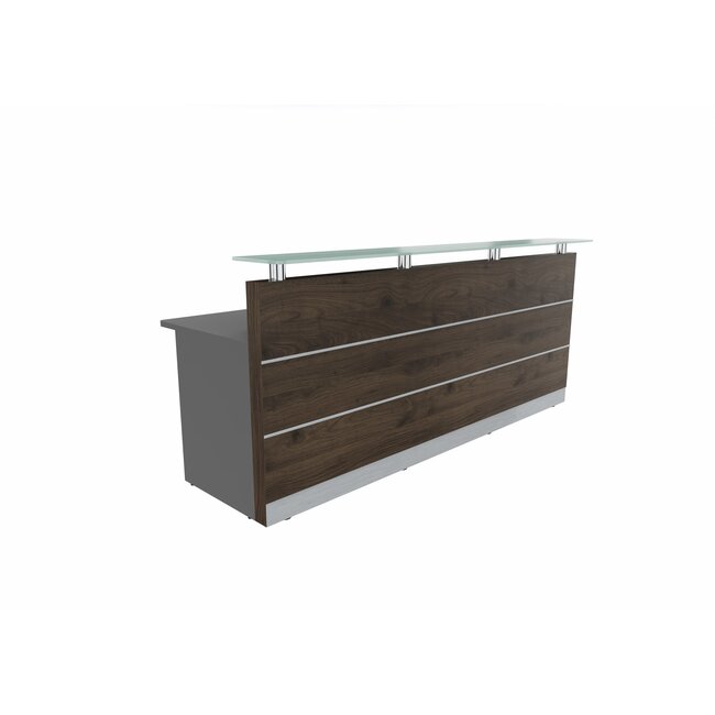 Perfect 240 cm – Empfangstheke mit Glasaufsatz, konfigurierbar
