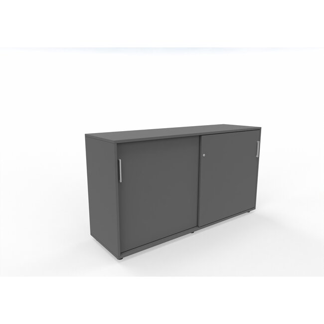 Hochwertiger Schiebetürenschrank – 140 cm breit, 2 Ordnerhöhen, variable Tiefe (42–60 cm)