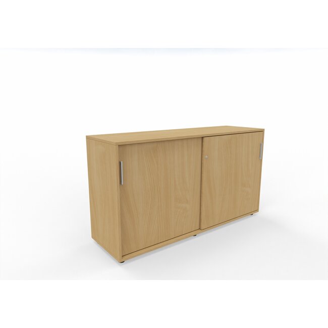 Hochwertiger Schiebetürenschrank – 140 cm breit, 2 Ordnerhöhen, variable Tiefe (42–60 cm)