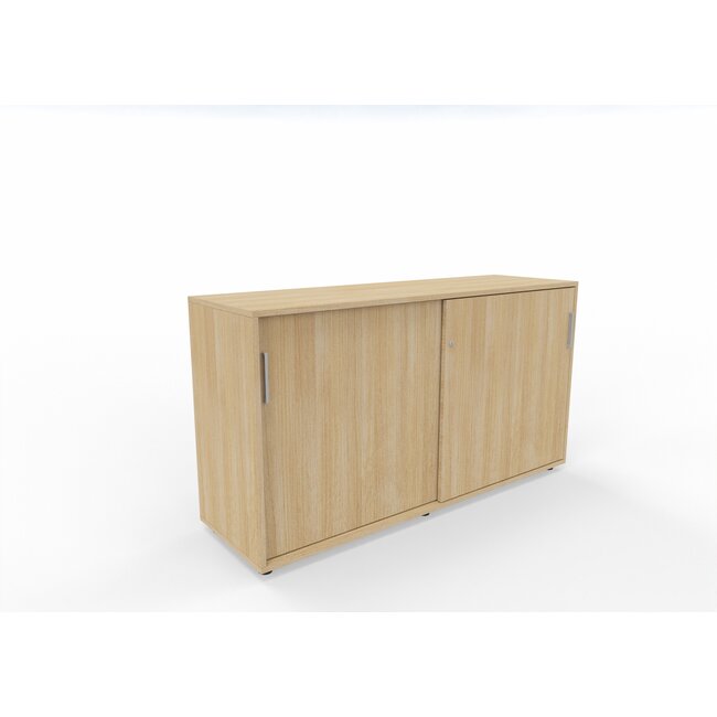 Hochwertiger Schiebetürenschrank – 140 cm breit, 2 Ordnerhöhen, variable Tiefe (42–60 cm)