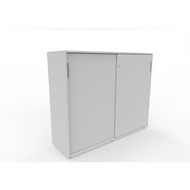 Hochwertiger Schiebetürenschrank – 140 cm breit, 3 Ordnerhöhen, variable Tiefe (42–60 cm)