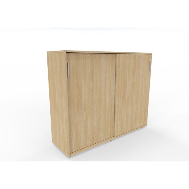 Hochwertiger Schiebetürenschrank – 140 cm breit, 3 Ordnerhöhen, variable Tiefe (42–60 cm)