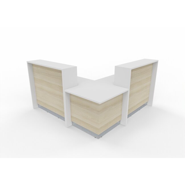 Empfangstheke AS-Line, Ecktheke mit flachem Winkel 240 x 240cm