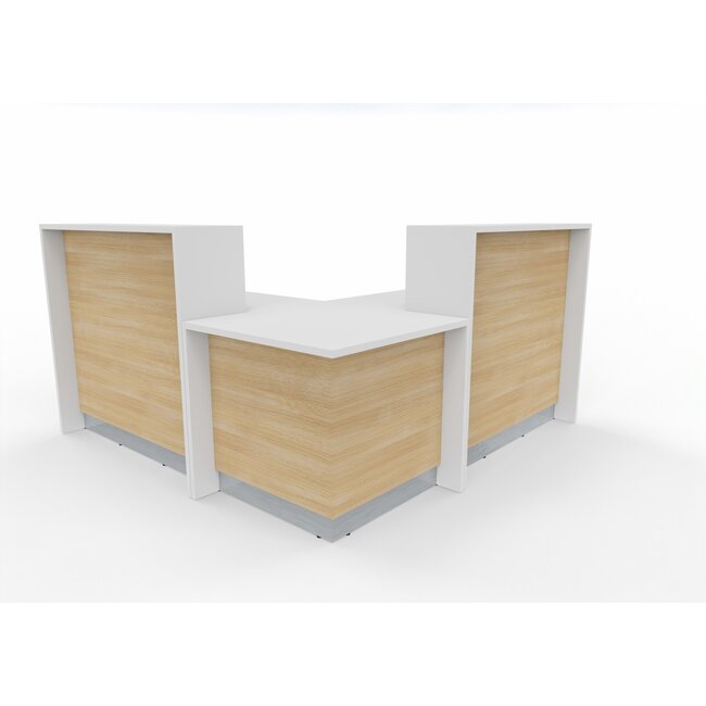 Empfangstheke AS-Line, Ecktheke mit flachem Winkel 240 x 240cm
