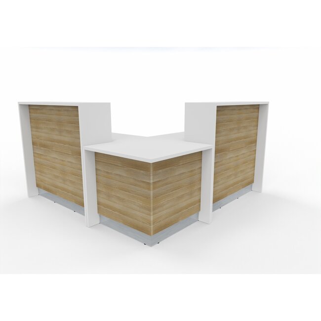 Empfangstheke AS-Line, Ecktheke mit flachem Winkel 240 x 240cm
