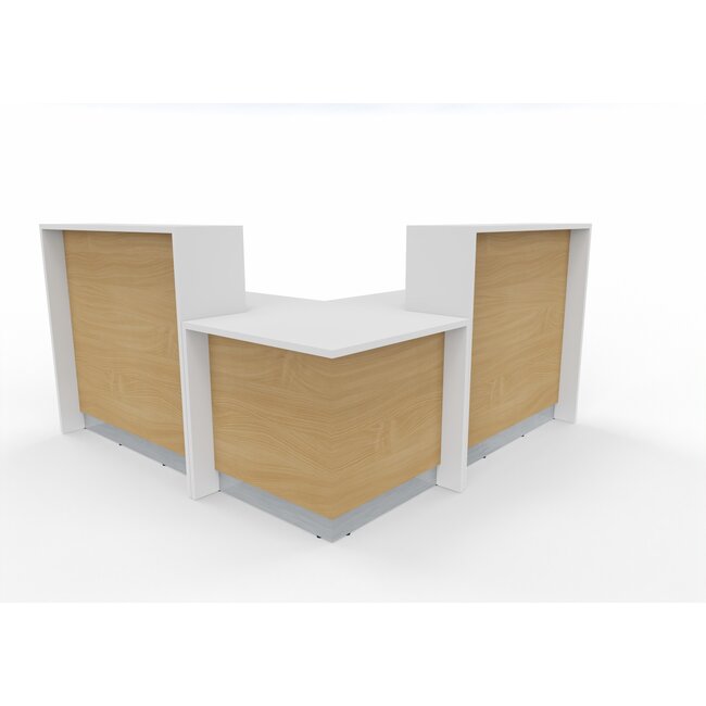 Empfangstheke AS-Line, Ecktheke mit flachem Winkel 240 x 240cm