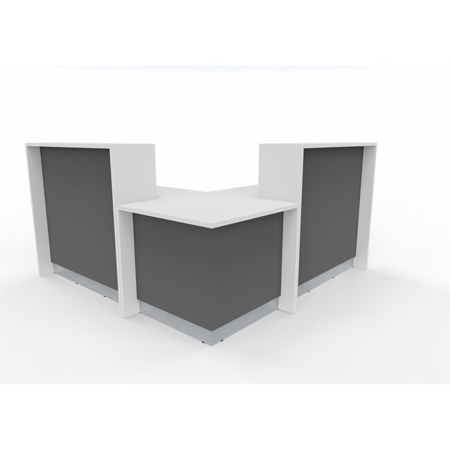 Empfangstheke AS-Line, Ecktheke mit flachem Winkel 240 x 240cm