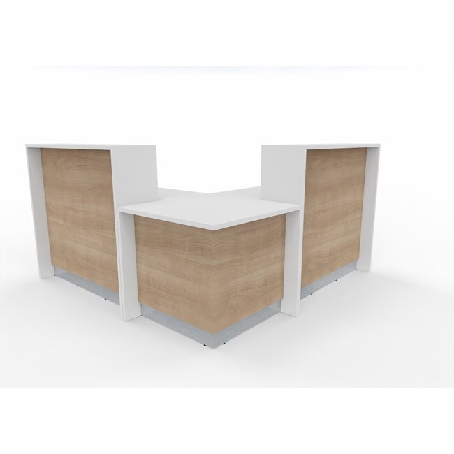 Empfangstheke AS-Line, Ecktheke mit flachem Winkel 240 x 240cm