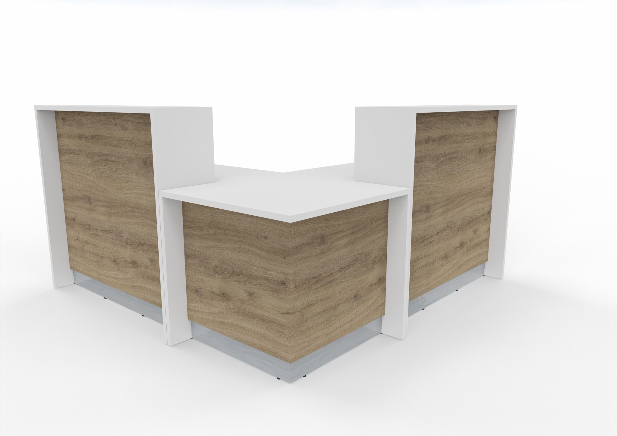 AS-Line Ecktheke mit flachem Winkel 240 cm – AS-Line Empfangstheke