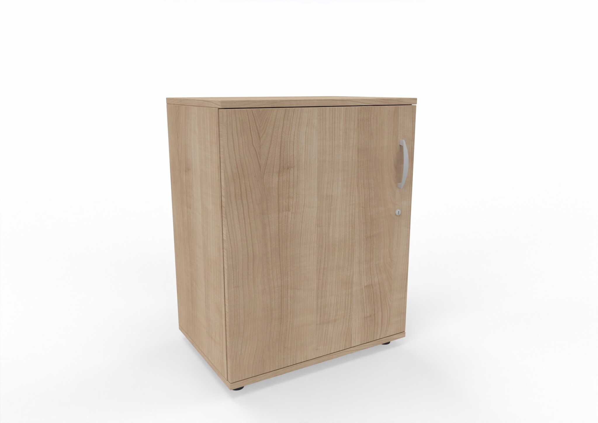 Aktenschrank 2 OH, 60 cm breit in Kirsche – niedriger abschließbarer Büroschrank, 77 cm hoch