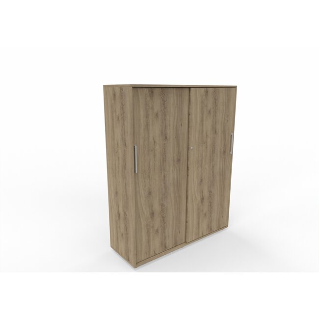 Hochwertiger Schiebetürenschrank mit 4 Ordnerhöhen, 120 cm breit, variable Tiefe (42–60 cm)