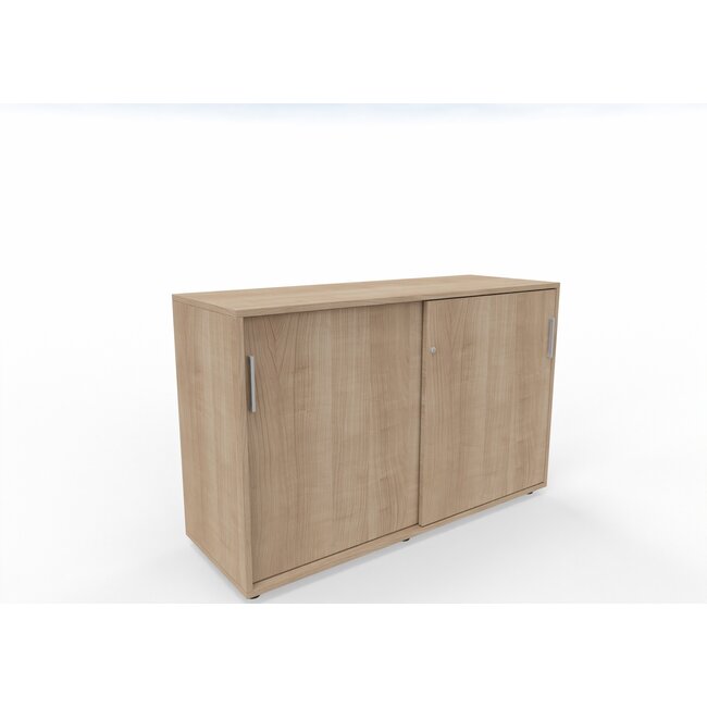 Hochwertiger Schiebetürenschrank mit 2 Ordnerhöhen, 120 cm breit, variable Tiefe (42–60 cm)