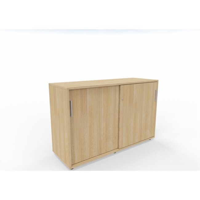 Hochwertiger Schiebetürenschrank mit 2 Ordnerhöhen, 120 cm breit, variable Tiefe (42–60 cm)