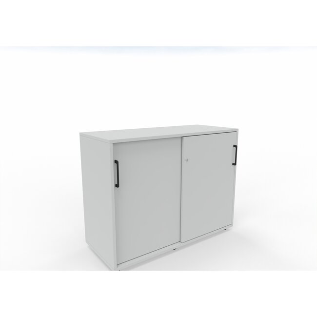 Hochwertiger Schiebetürenschrank mit 2 Ordnerhöhen, 100 cm breit