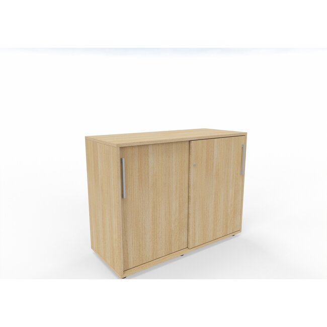 Hochwertiger Schiebetürenschrank mit 2 Ordnerhöhen, 100 cm breit